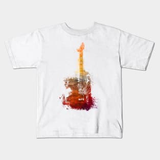 Guitar music art #guitar Kids T-Shirt